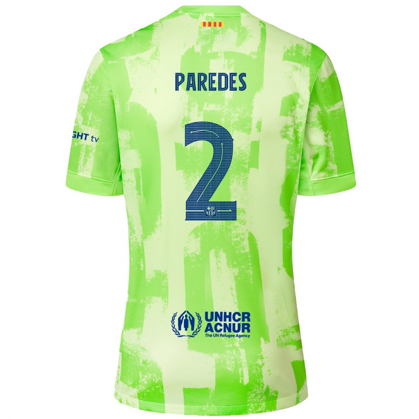 Niño Fútbol Camiseta Irene Paredes #2 Lima Equipación Tercera 2024/25 Perú