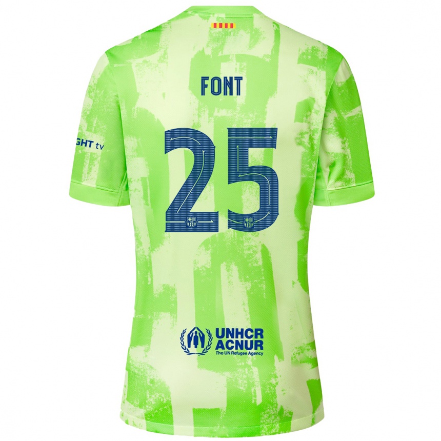 Niño Fútbol Camiseta Gemma Font #25 Lima Equipación Tercera 2024/25 Perú