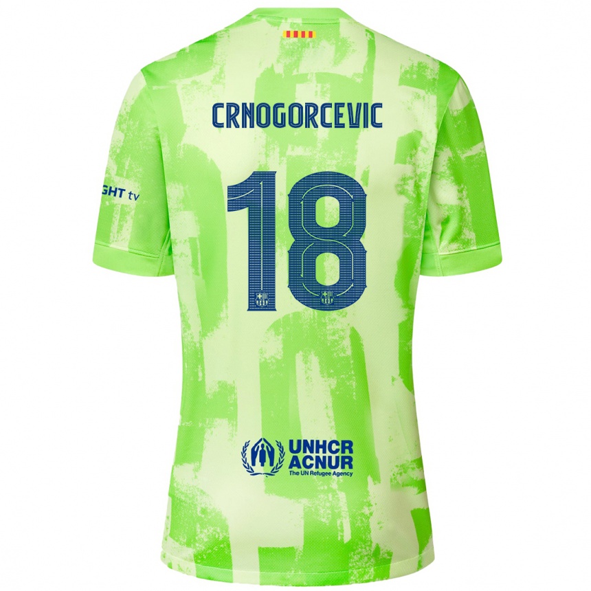 Niño Fútbol Camiseta Ana-Maria Crnogorcevic #18 Lima Equipación Tercera 2024/25 Perú