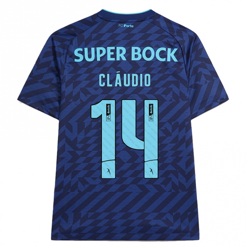 Niño Fútbol Camiseta Cláudio Ramos #14 Azul Marino Equipación Tercera 2024/25 Perú