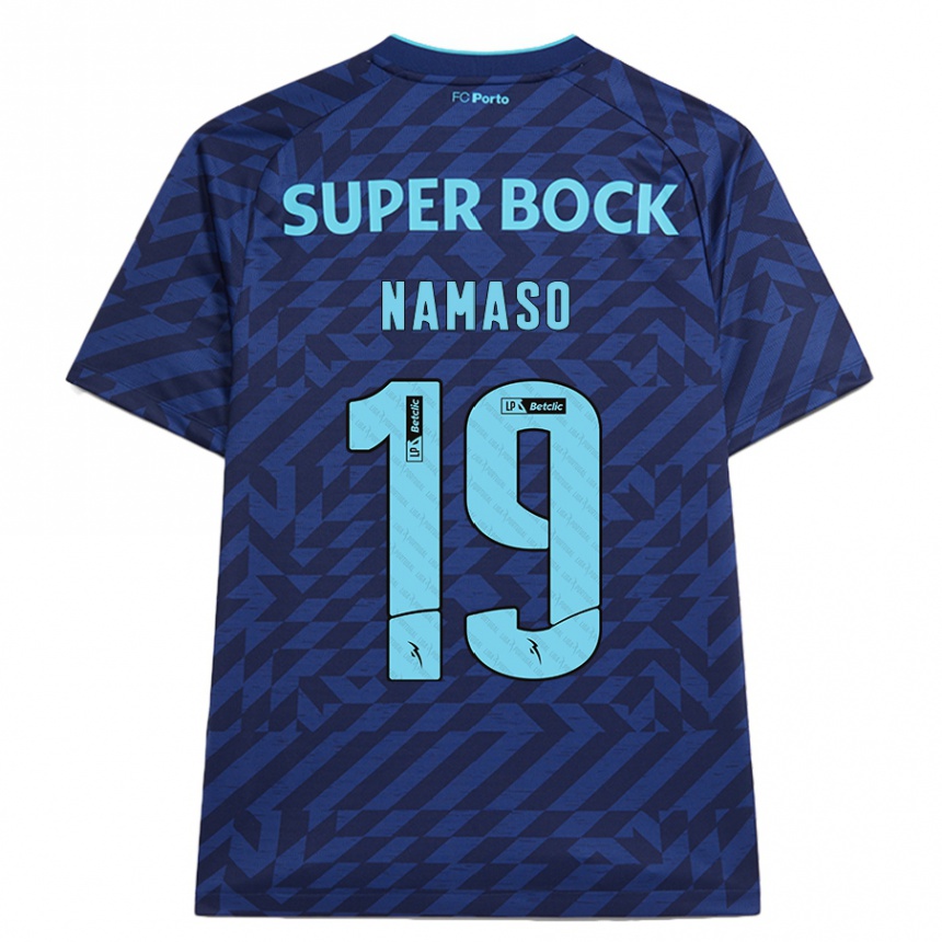 Niño Fútbol Camiseta Danny Namaso #19 Azul Marino Equipación Tercera 2024/25 Perú