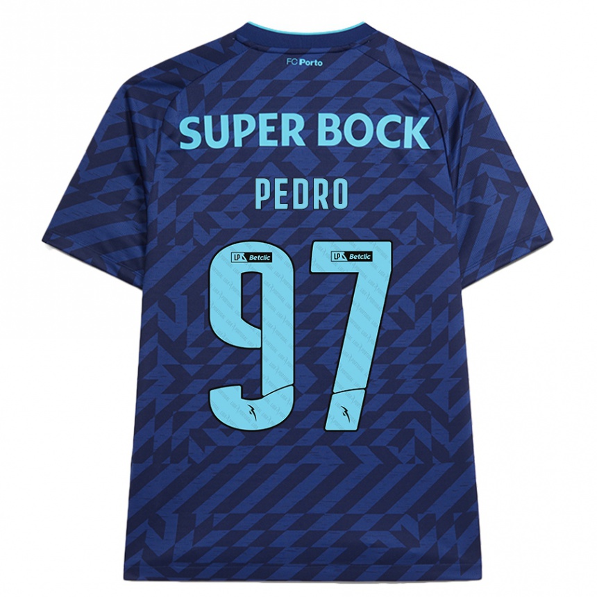 Niño Fútbol Camiseta Zé Pedro #97 Azul Marino Equipación Tercera 2024/25 Perú