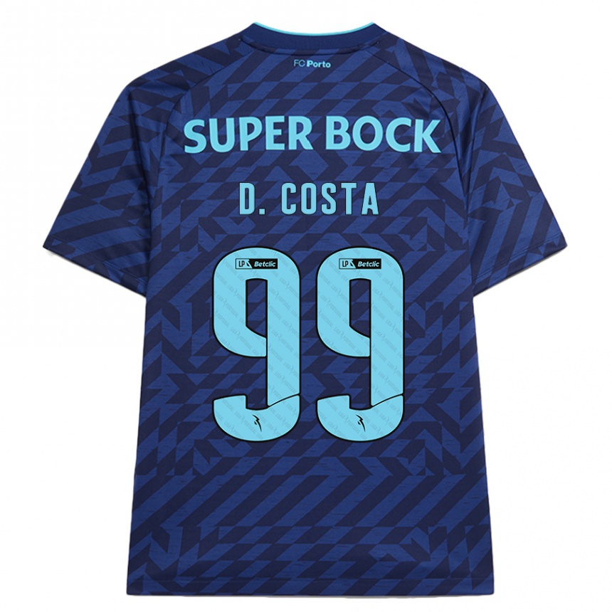 Niño Fútbol Camiseta Diogo Costa #99 Azul Marino Equipación Tercera 2024/25 Perú