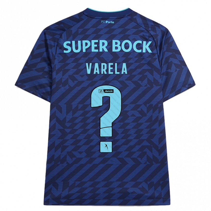 Niño Fútbol Camiseta Cardoso Varela #0 Azul Marino Equipación Tercera 2024/25 Perú