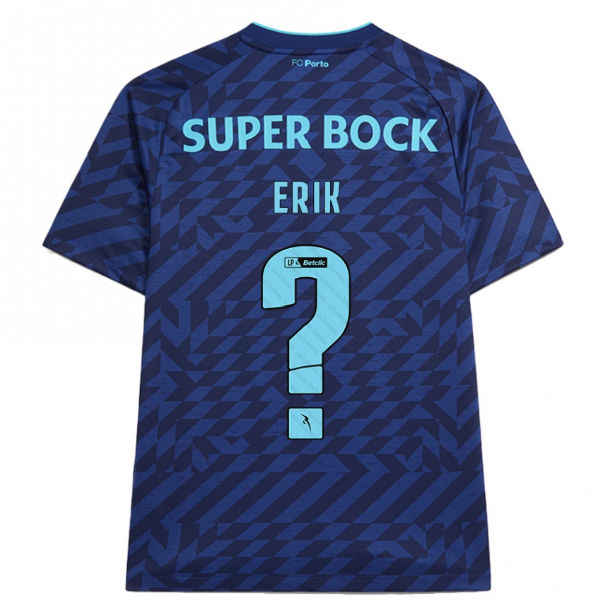 Niño Fútbol Camiseta Erik #0 Azul Marino Equipación Tercera 2024/25 Perú