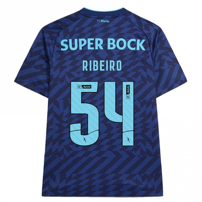 Niño Fútbol Camiseta António Ribeiro #54 Azul Marino Equipación Tercera 2024/25 Perú