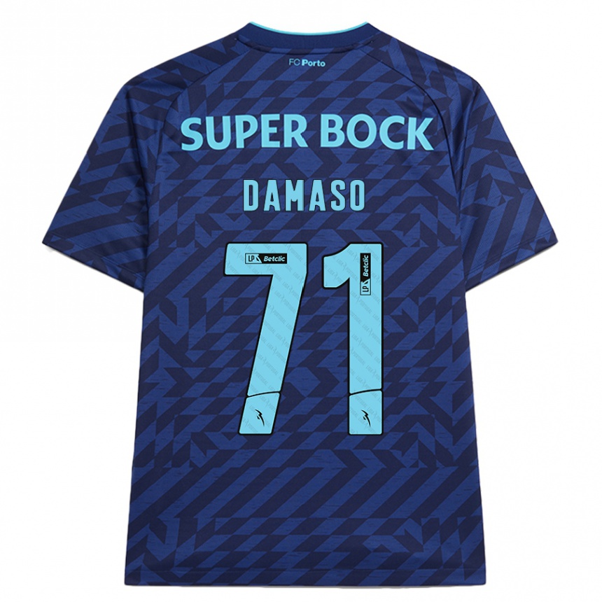 Niño Fútbol Camiseta Nico Damaso #71 Azul Marino Equipación Tercera 2024/25 Perú