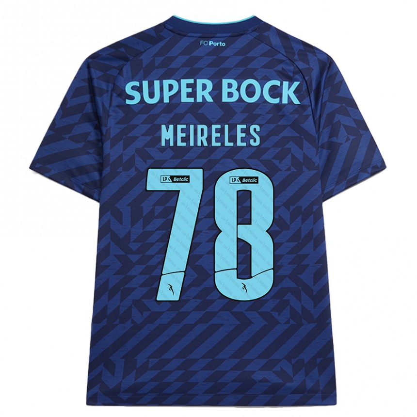 Niño Fútbol Camiseta Jorge Meireles #78 Azul Marino Equipación Tercera 2024/25 Perú