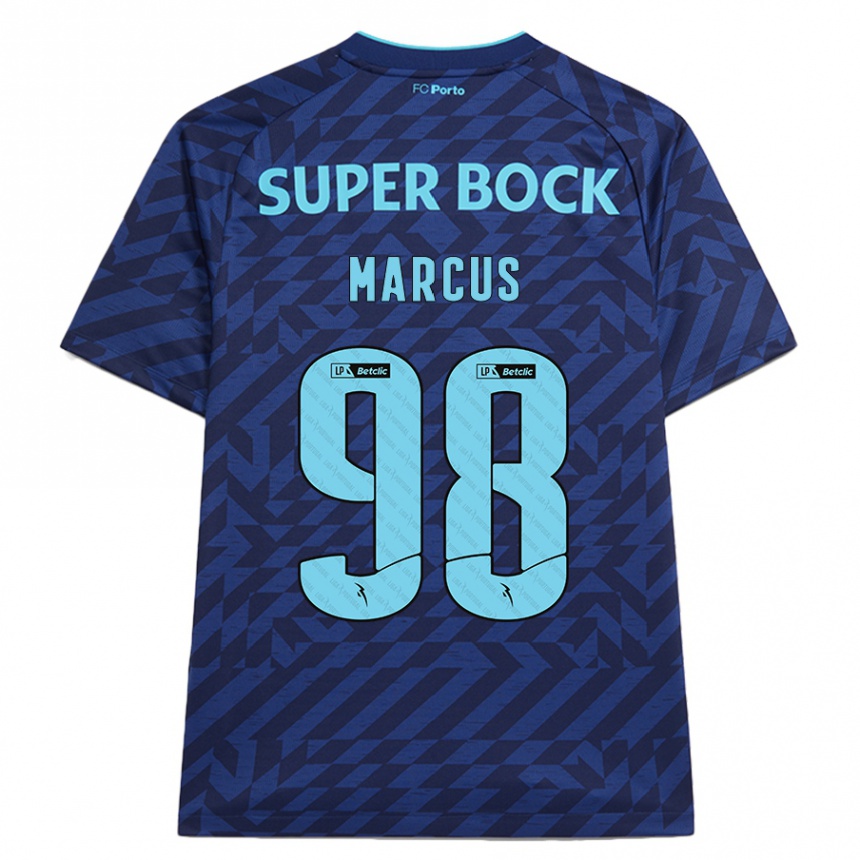 Niño Fútbol Camiseta Abraham Marcus #98 Azul Marino Equipación Tercera 2024/25 Perú