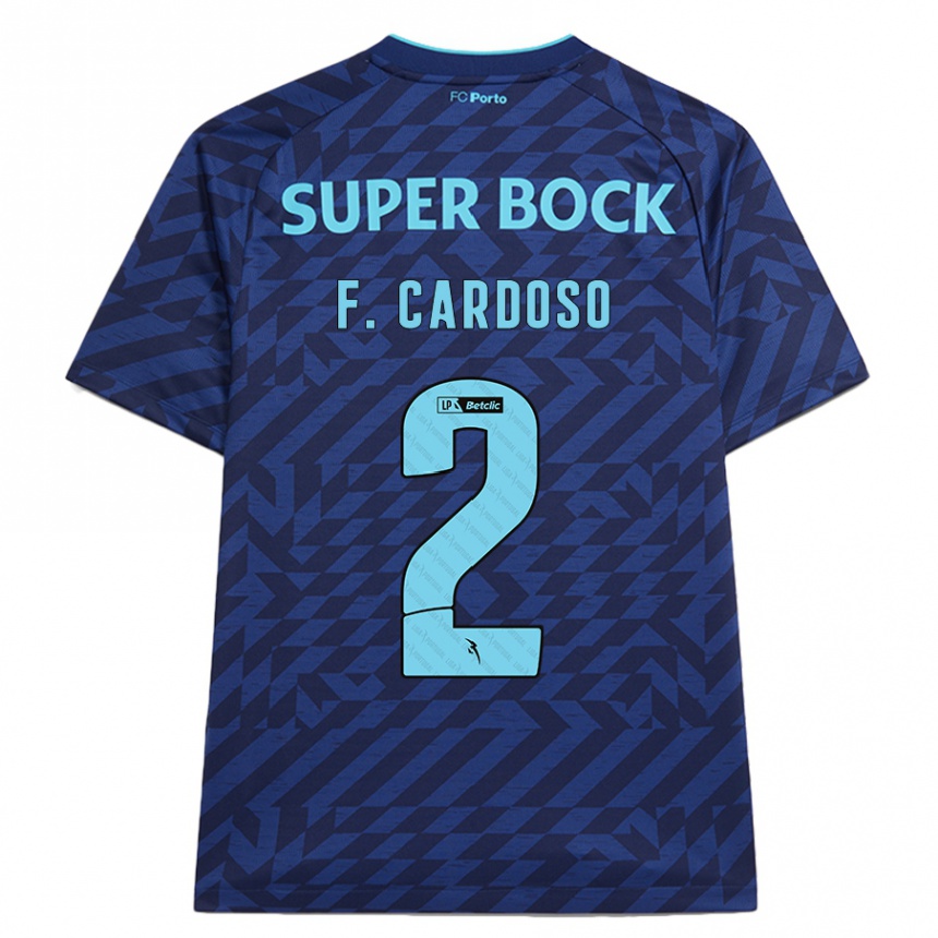 Niño Fútbol Camiseta Fábio Cardoso #2 Azul Marino Equipación Tercera 2024/25 Perú