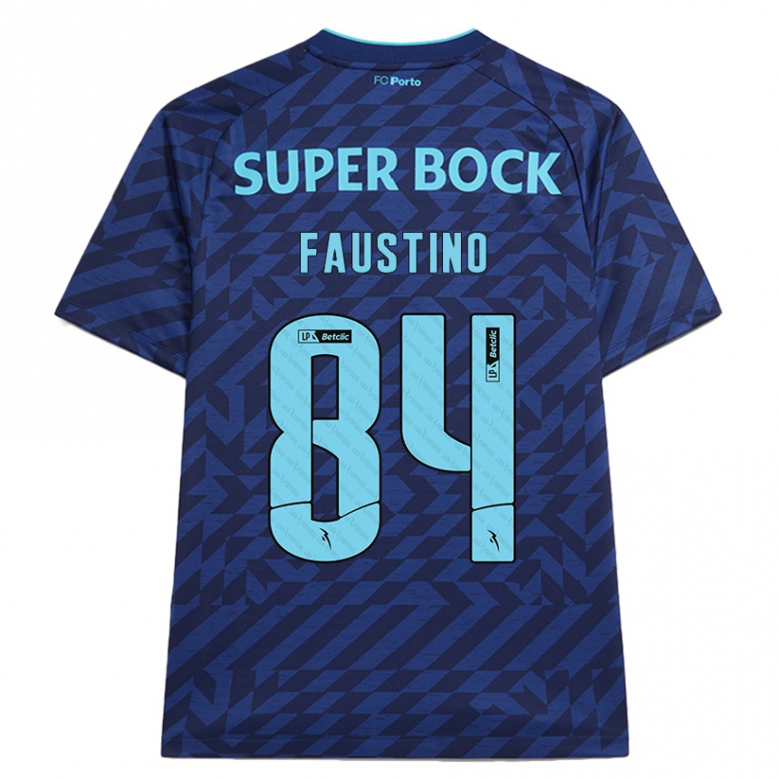 Niño Fútbol Camiseta Levi Faustino #84 Azul Marino Equipación Tercera 2024/25 Perú