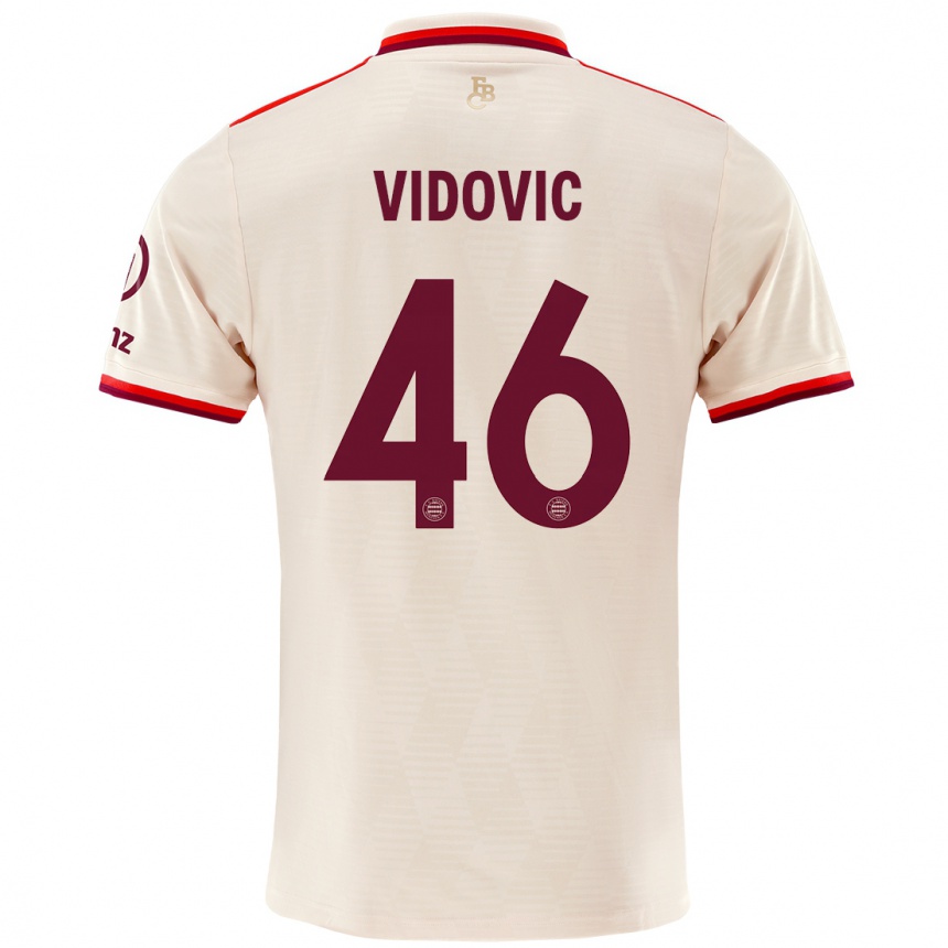 Niño Fútbol Camiseta Gabriel Vidovic #46 Lino Equipación Tercera 2024/25 Perú