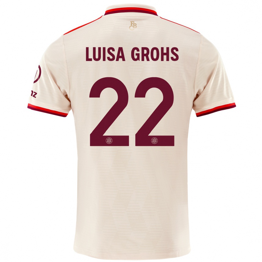 Niño Fútbol Camiseta Maria Luisa Grohs #22 Lino Equipación Tercera 2024/25 Perú