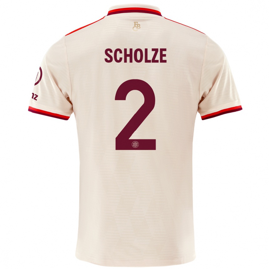 Niño Fútbol Camiseta Max Scholze #2 Lino Equipación Tercera 2024/25 Perú