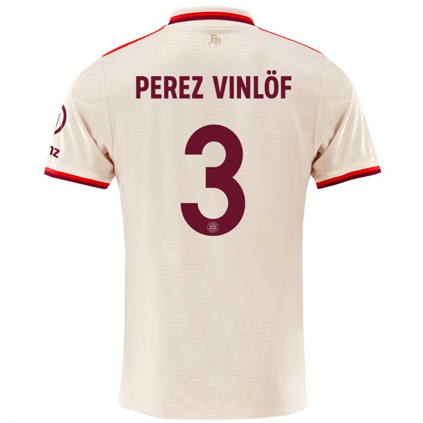 Niño Fútbol Camiseta Matteo Perez Vinlöf #3 Lino Equipación Tercera 2024/25 Perú