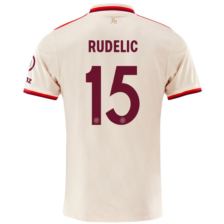 Niño Fútbol Camiseta Ivana Rudelic #15 Lino Equipación Tercera 2024/25 Perú