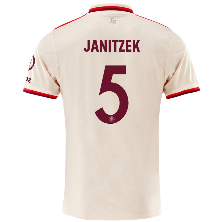 Niño Fútbol Camiseta Justin Janitzek #5 Lino Equipación Tercera 2024/25 Perú