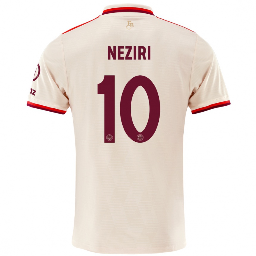 Niño Fútbol Camiseta Behar Neziri #10 Lino Equipación Tercera 2024/25 Perú