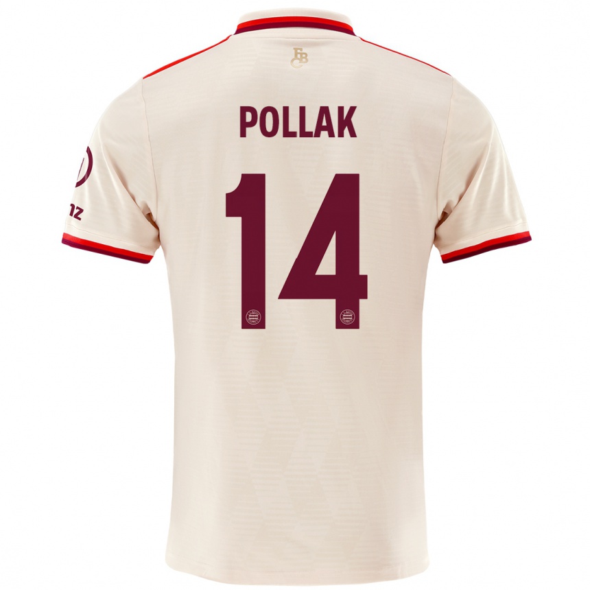 Niño Fútbol Camiseta Florian Pollak #14 Lino Equipación Tercera 2024/25 Perú