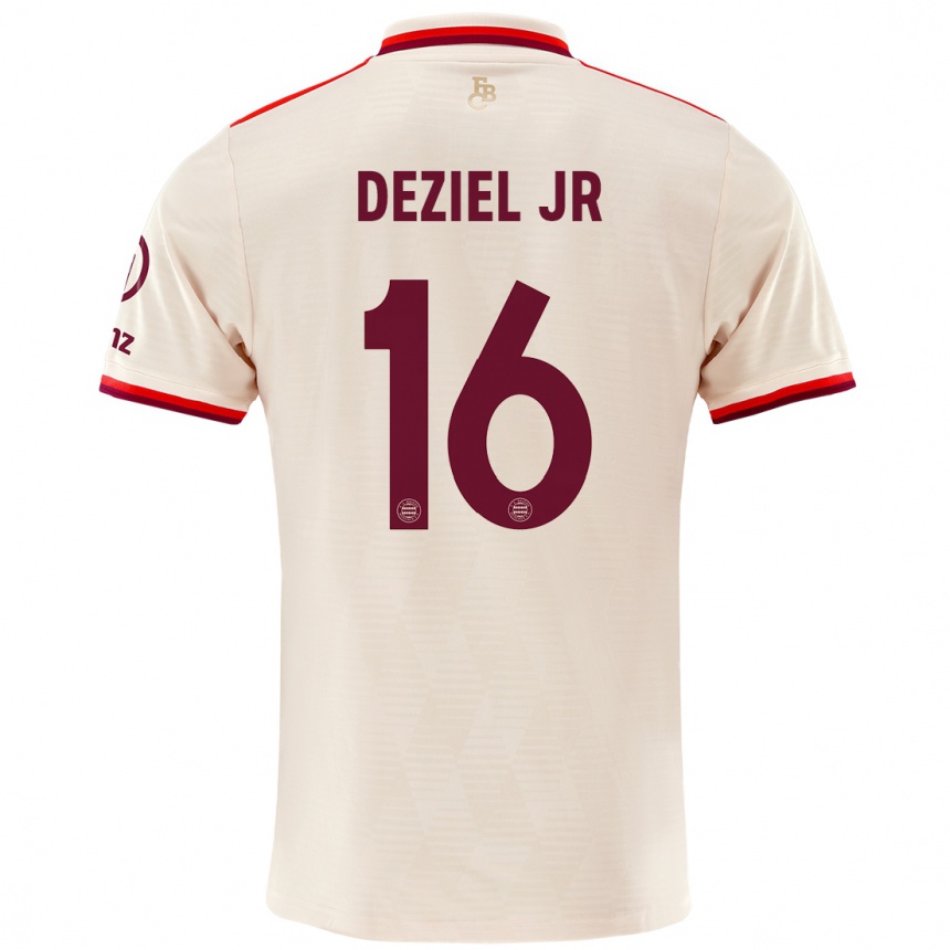 Niño Fútbol Camiseta Robert Deziel Jr #16 Lino Equipación Tercera 2024/25 Perú