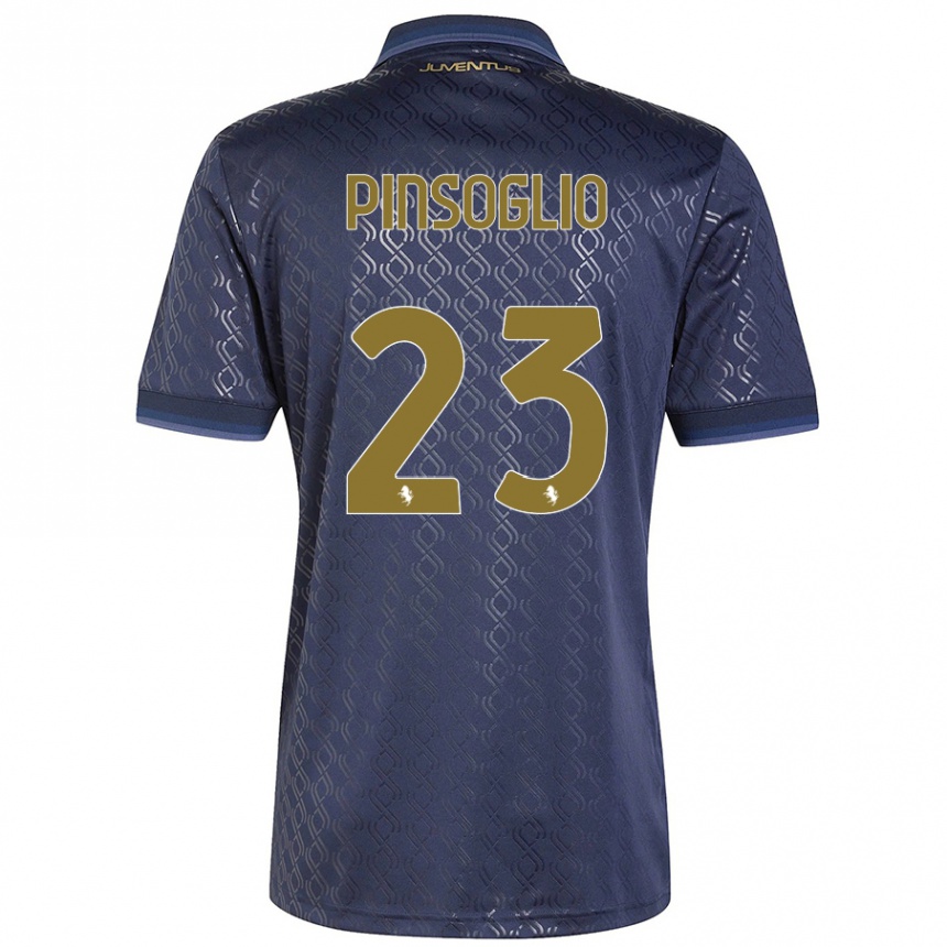 Niño Fútbol Camiseta Carlo Pinsoglio #23 Azul Marino Equipación Tercera 2024/25 Perú