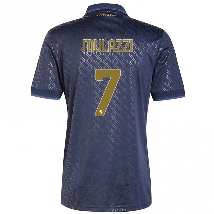 Niño Fútbol Camiseta Gabriele Mulazzi #7 Azul Marino Equipación Tercera 2024/25 Perú