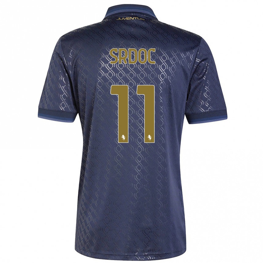 Niño Fútbol Camiseta Ivano Srdoc #11 Azul Marino Equipación Tercera 2024/25 Perú