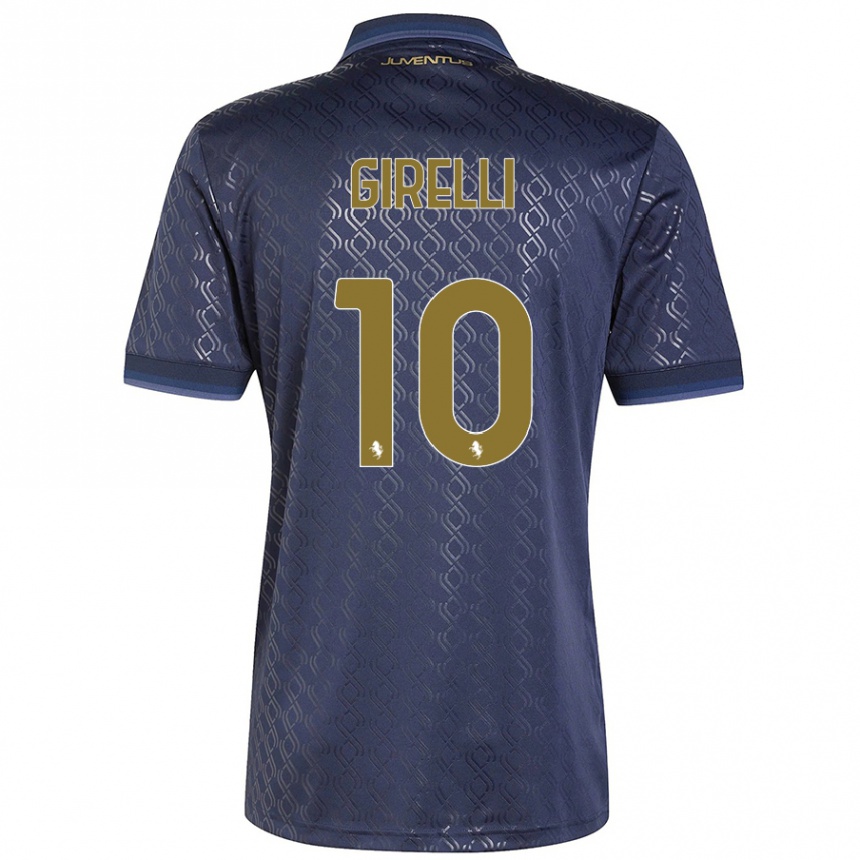 Niño Fútbol Camiseta Cristiana Girelli #10 Azul Marino Equipación Tercera 2024/25 Perú