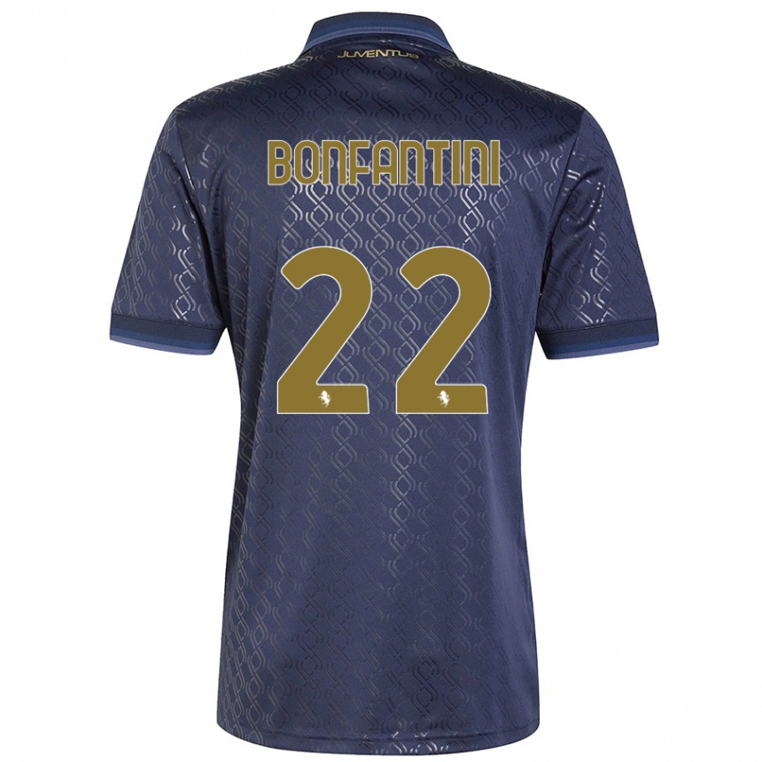 Niño Fútbol Camiseta Agnese Bonfantini #22 Azul Marino Equipación Tercera 2024/25 Perú