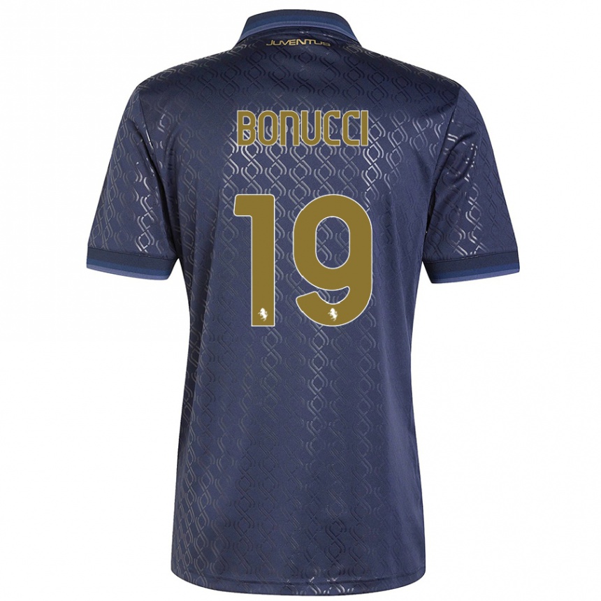 Niño Fútbol Camiseta Leonardo Bonucci #19 Azul Marino Equipación Tercera 2024/25 Perú