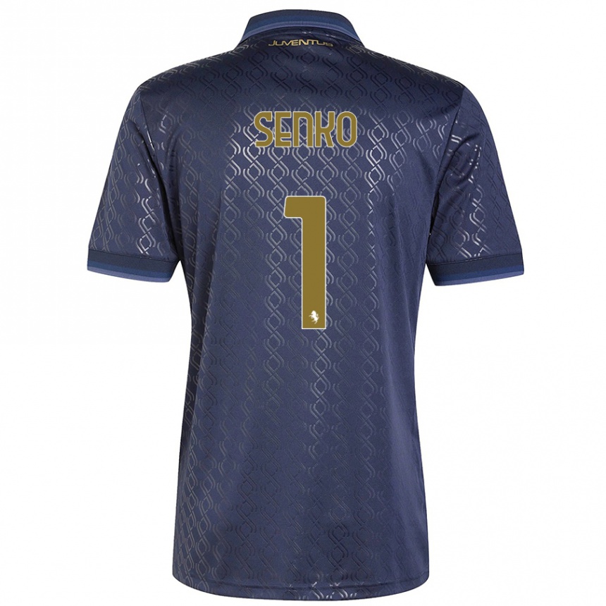 Niño Fútbol Camiseta Zsombor Senko #1 Azul Marino Equipación Tercera 2024/25 Perú