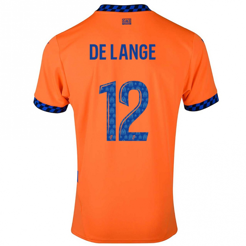 Niño Fútbol Camiseta Jeffrey De Lange #12 Naranja Azul Oscuro Equipación Tercera 2024/25 Perú