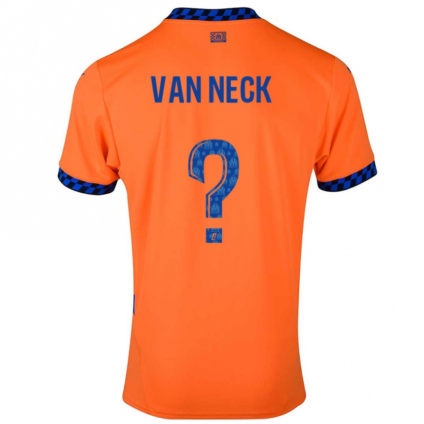 Niño Fútbol Camiseta Jelle Van Neck #0 Naranja Azul Oscuro Equipación Tercera 2024/25 Perú