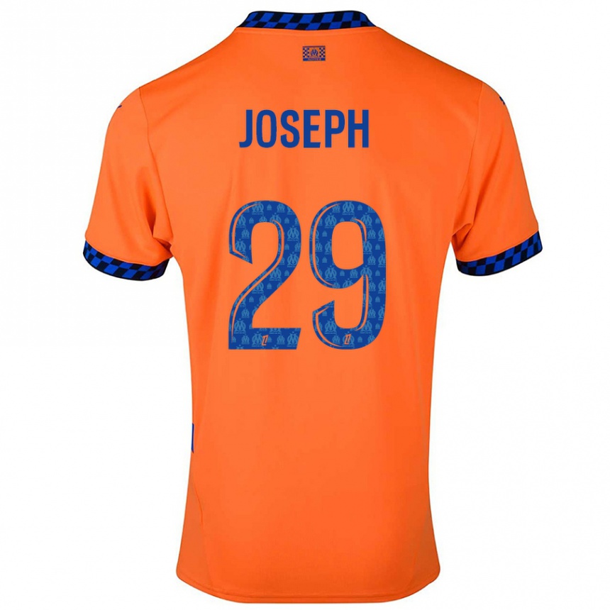 Niño Fútbol Camiseta Darlina Joseph #29 Naranja Azul Oscuro Equipación Tercera 2024/25 Perú