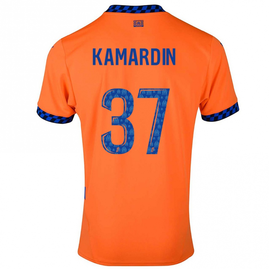 Niño Fútbol Camiseta Aaron Kamardin #37 Naranja Azul Oscuro Equipación Tercera 2024/25 Perú