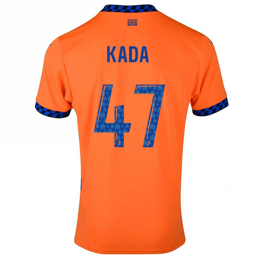 Niño Fútbol Camiseta Joakim Kada #47 Naranja Azul Oscuro Equipación Tercera 2024/25 Perú