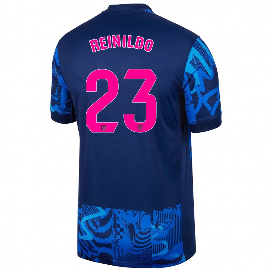 Niño Fútbol Camiseta Reinildo Mandava #23 Azul Real Equipación Tercera 2024/25 Perú