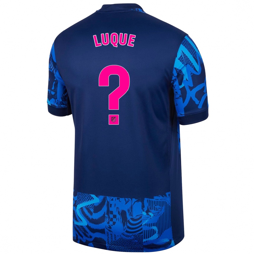 Niño Fútbol Camiseta Adrian Luque #0 Azul Real Equipación Tercera 2024/25 Perú