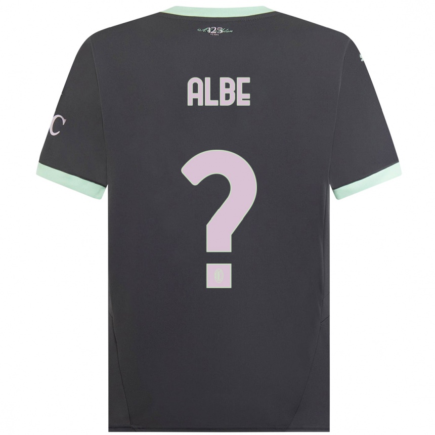 Niño Fútbol Camiseta Salem Albe #0 Gris Equipación Tercera 2024/25 Perú