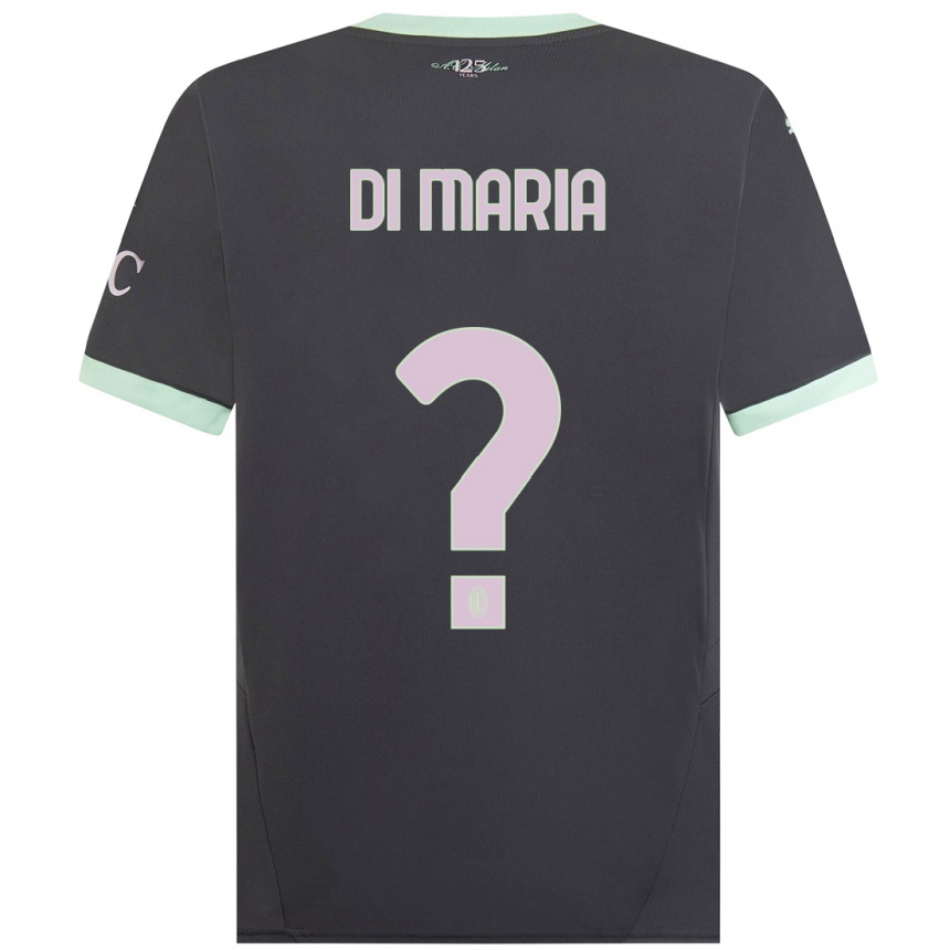 Niño Fútbol Camiseta Alessandro Di Maria #0 Gris Equipación Tercera 2024/25 Perú