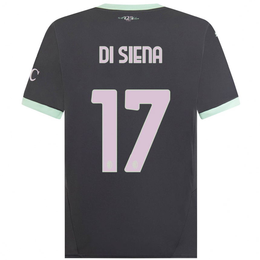 Niño Fútbol Camiseta Andrea Di Siena #17 Gris Equipación Tercera 2024/25 Perú