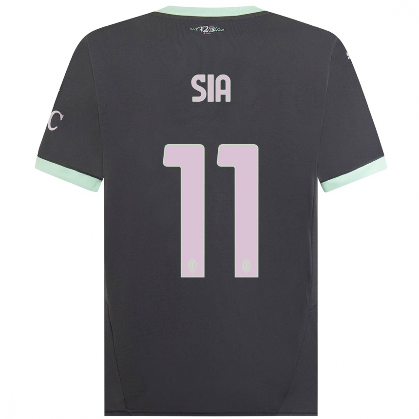 Niño Fútbol Camiseta Diego Sia #11 Gris Equipación Tercera 2024/25 Perú