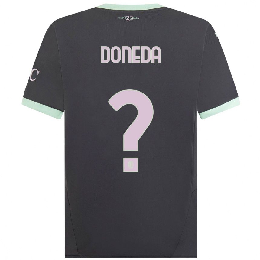 Niño Fútbol Camiseta Paolo Doneda #0 Gris Equipación Tercera 2024/25 Perú