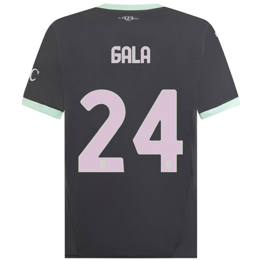 Niño Fútbol Camiseta Antonio Gala #24 Gris Equipación Tercera 2024/25 Perú