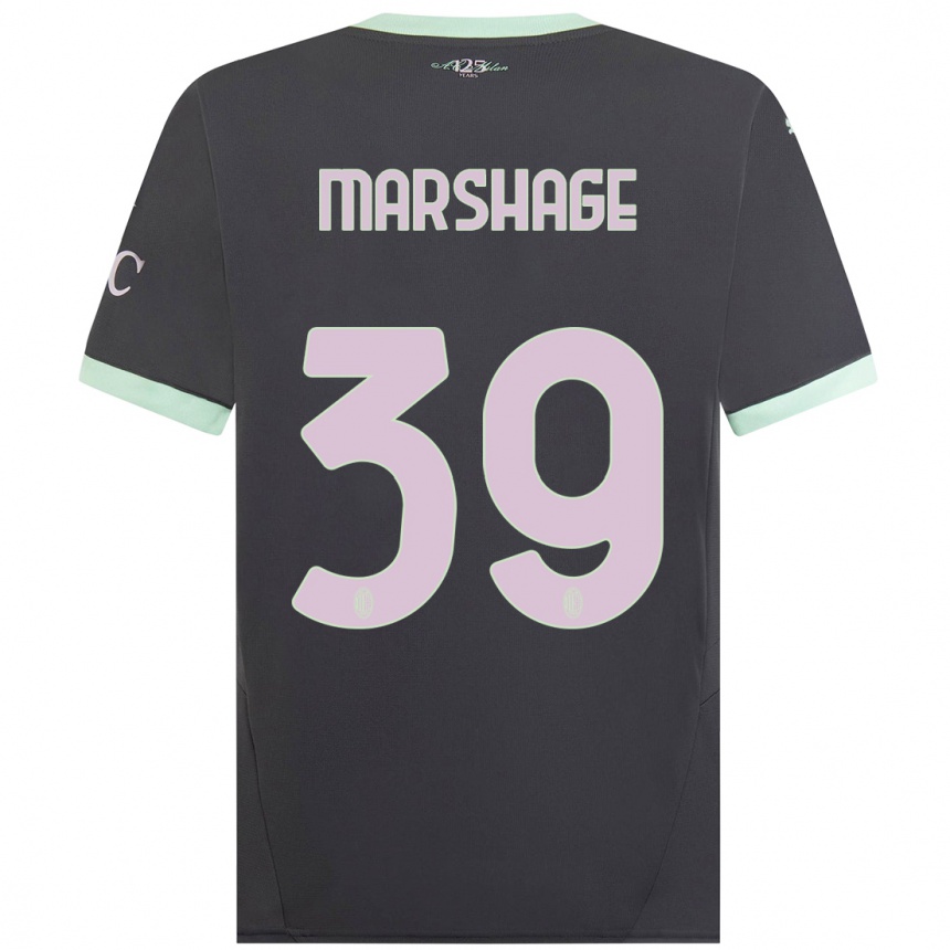 Niño Fútbol Camiseta Wilgot Marshage #39 Gris Equipación Tercera 2024/25 Perú