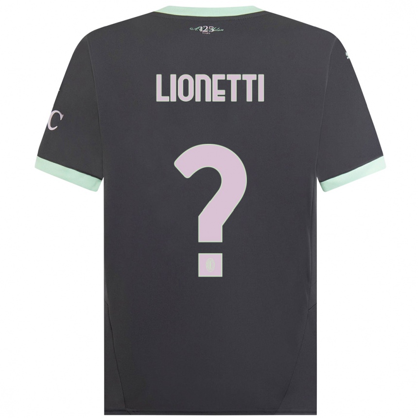 Niño Fútbol Camiseta Francesco Lionetti #0 Gris Equipación Tercera 2024/25 Perú