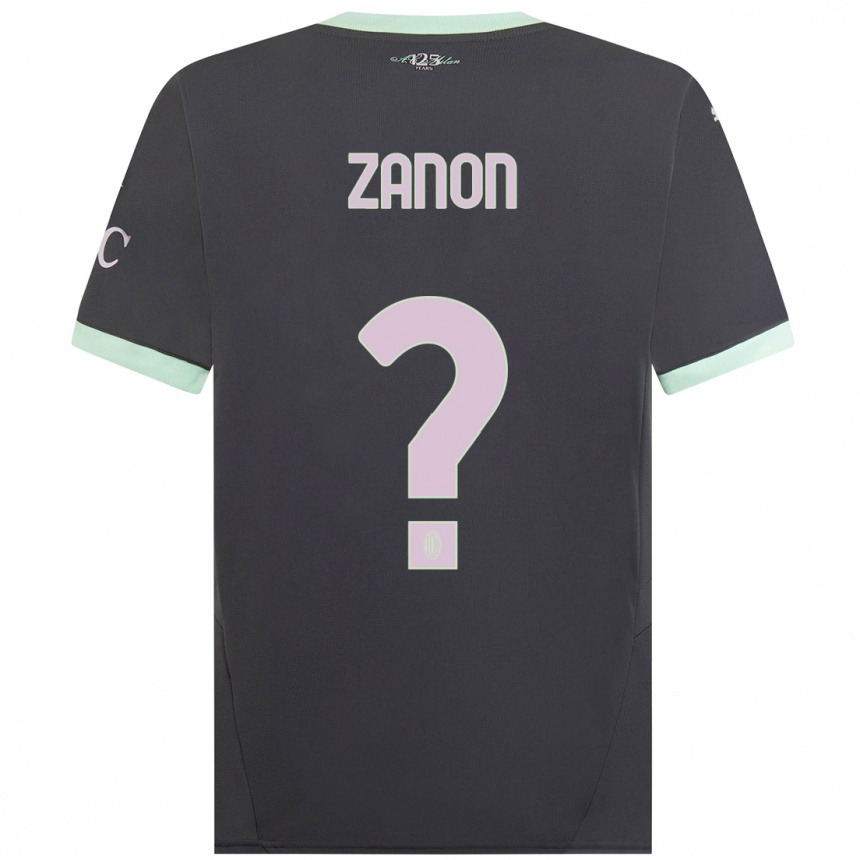 Niño Fútbol Camiseta Thomas Zanon #0 Gris Equipación Tercera 2024/25 Perú