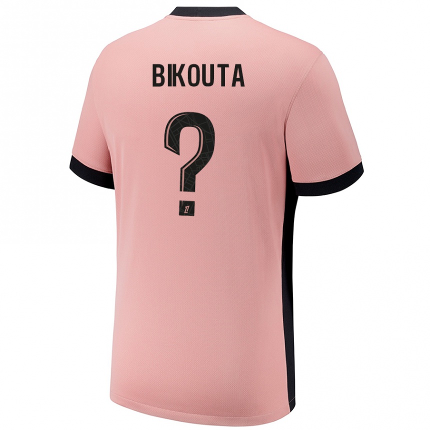 Niño Fútbol Camiseta Dan-Patrice Bikouta #0 Rosa Óxido Equipación Tercera 2024/25 Perú