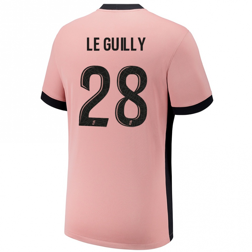 Niño Fútbol Camiseta Jade Le Guilly #28 Rosa Óxido Equipación Tercera 2024/25 Perú