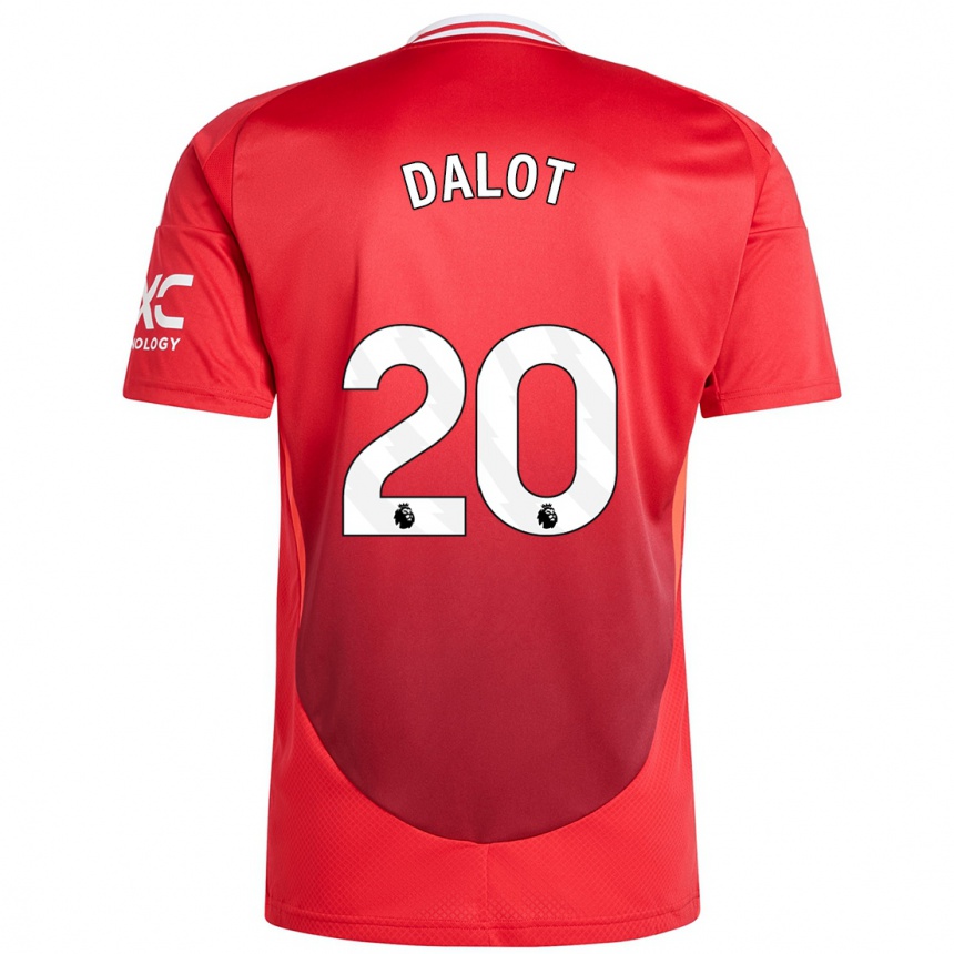 Hombre Fútbol Camiseta Diogo Dalot #20 Rojo Brillante 1ª Equipación 2024/25 Perú